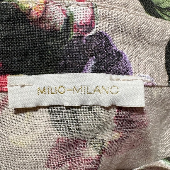 Milio-Milano 100% linen floral shirt dress - size medium - Picture 3 of 8